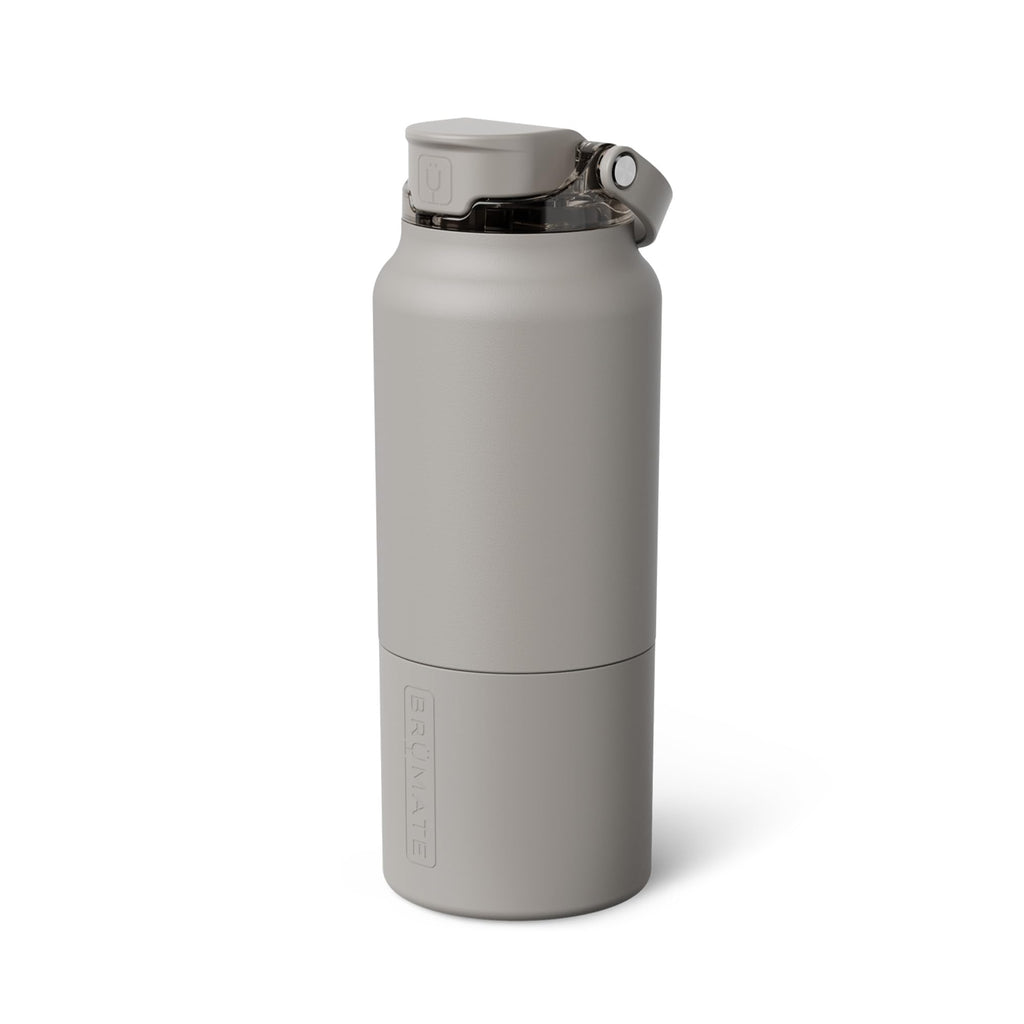 BrüMate Rise 35oz Water Bottle With 100% Leakproof Covered Silicone Straw | Insulated Stainless Steel Water Bottle With Removable Straw | Fast Flow | Soft Sip Silicone Spout | BPA-Free (Dark Aura)