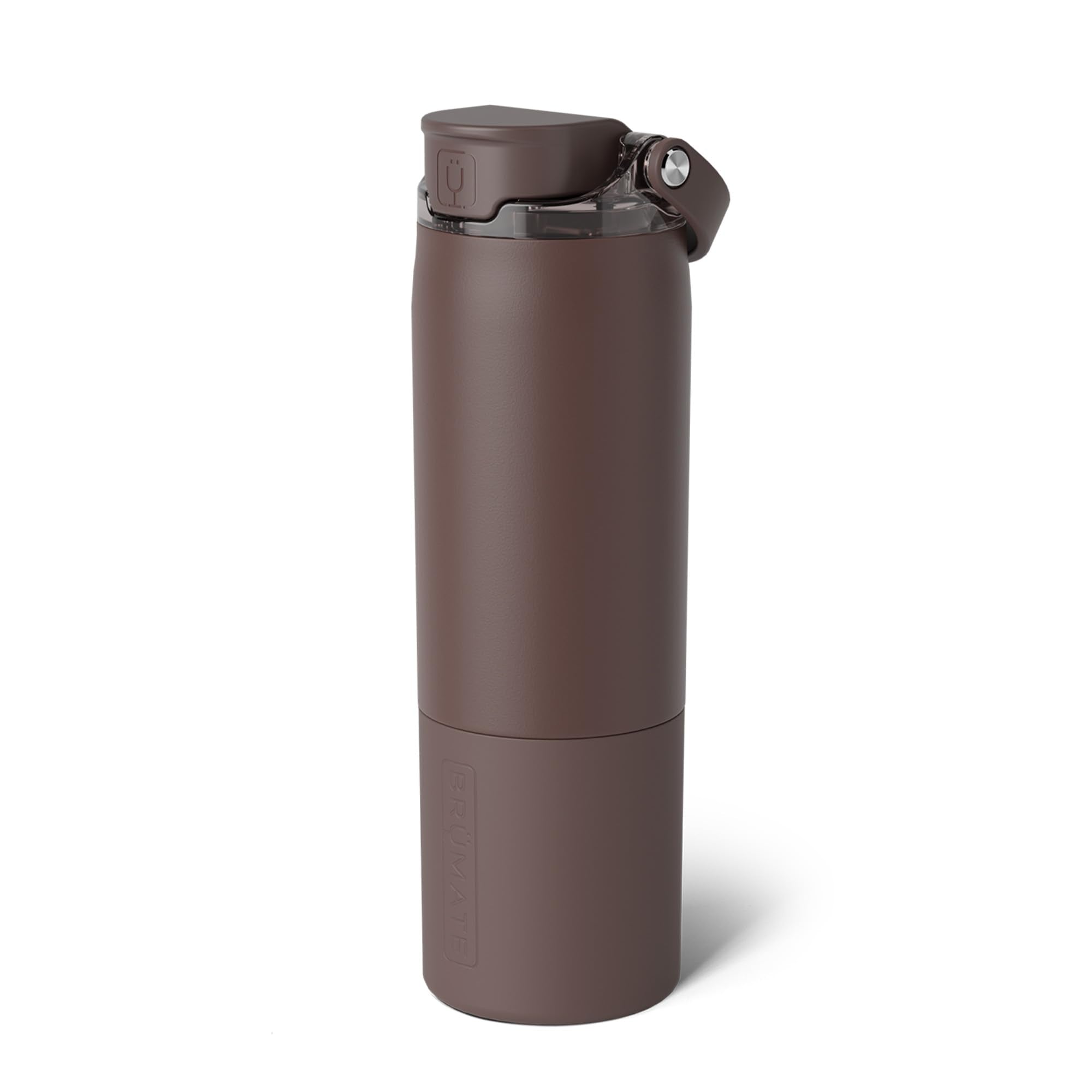 BrüMate Rise 35oz Water Bottle With 100% Leakproof Covered Silicone Straw | Insulated Stainless Steel Water Bottle With Removable Straw | Fast Flow | Soft Sip Silicone Spout | BPA-Free (Dark Aura)