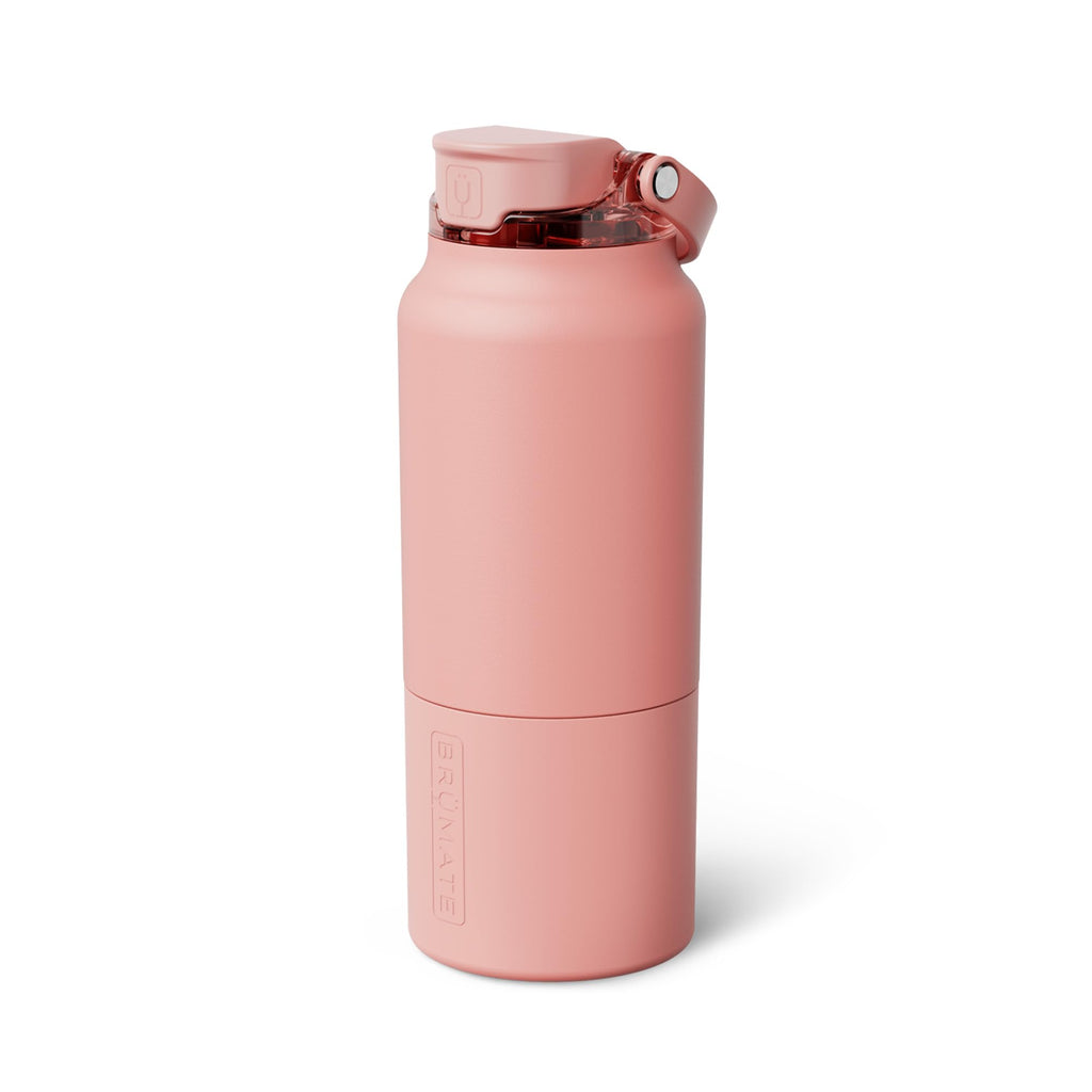 BrüMate Rise 35oz Water Bottle With 100% Leakproof Covered Silicone Straw | Insulated Stainless Steel Water Bottle With Removable Straw | Fast Flow | Soft Sip Silicone Spout | BPA-Free (Dark Aura)