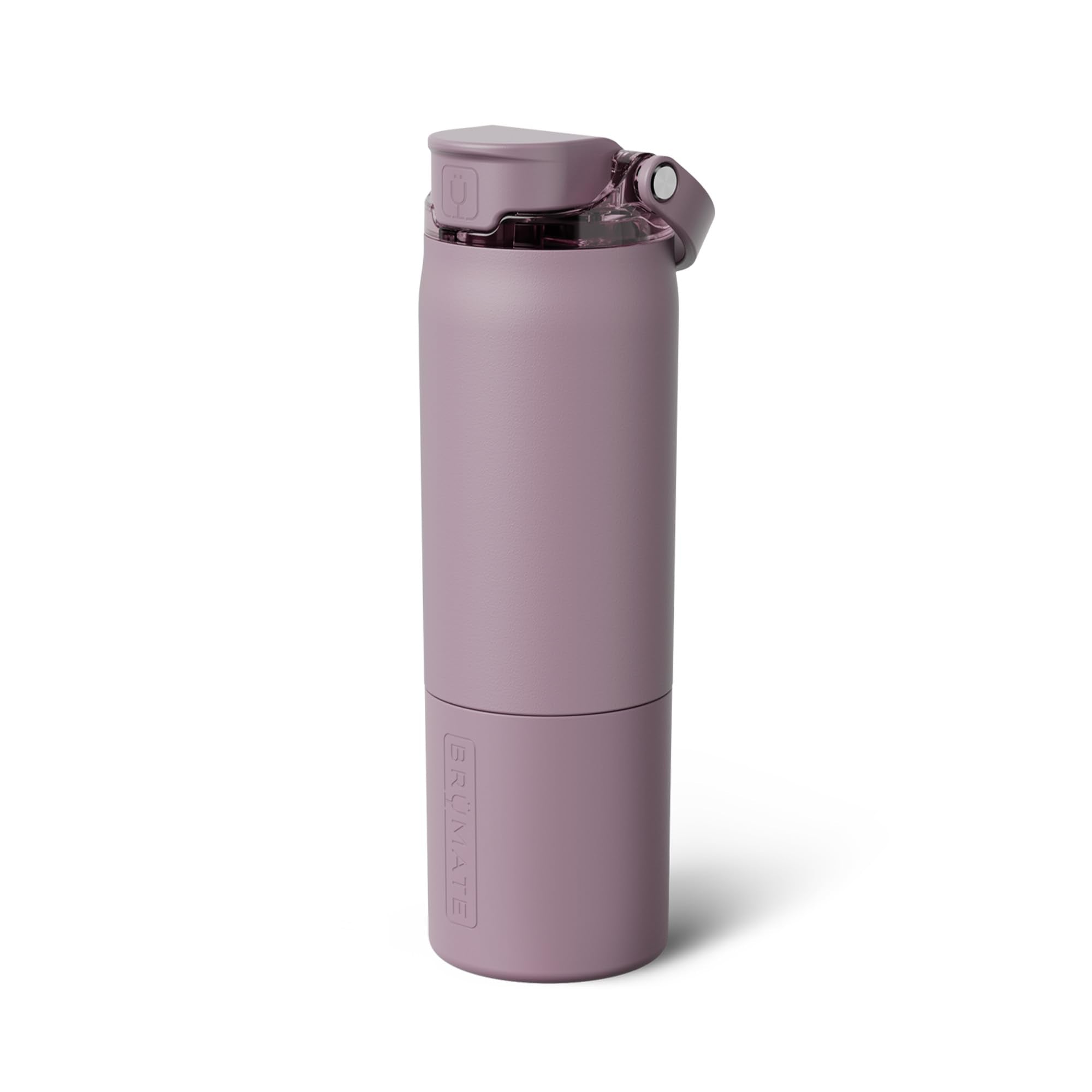 BrüMate Rise 35oz Water Bottle With 100% Leakproof Covered Silicone Straw | Insulated Stainless Steel Water Bottle With Removable Straw | Fast Flow | Soft Sip Silicone Spout | BPA-Free (Dark Aura)
