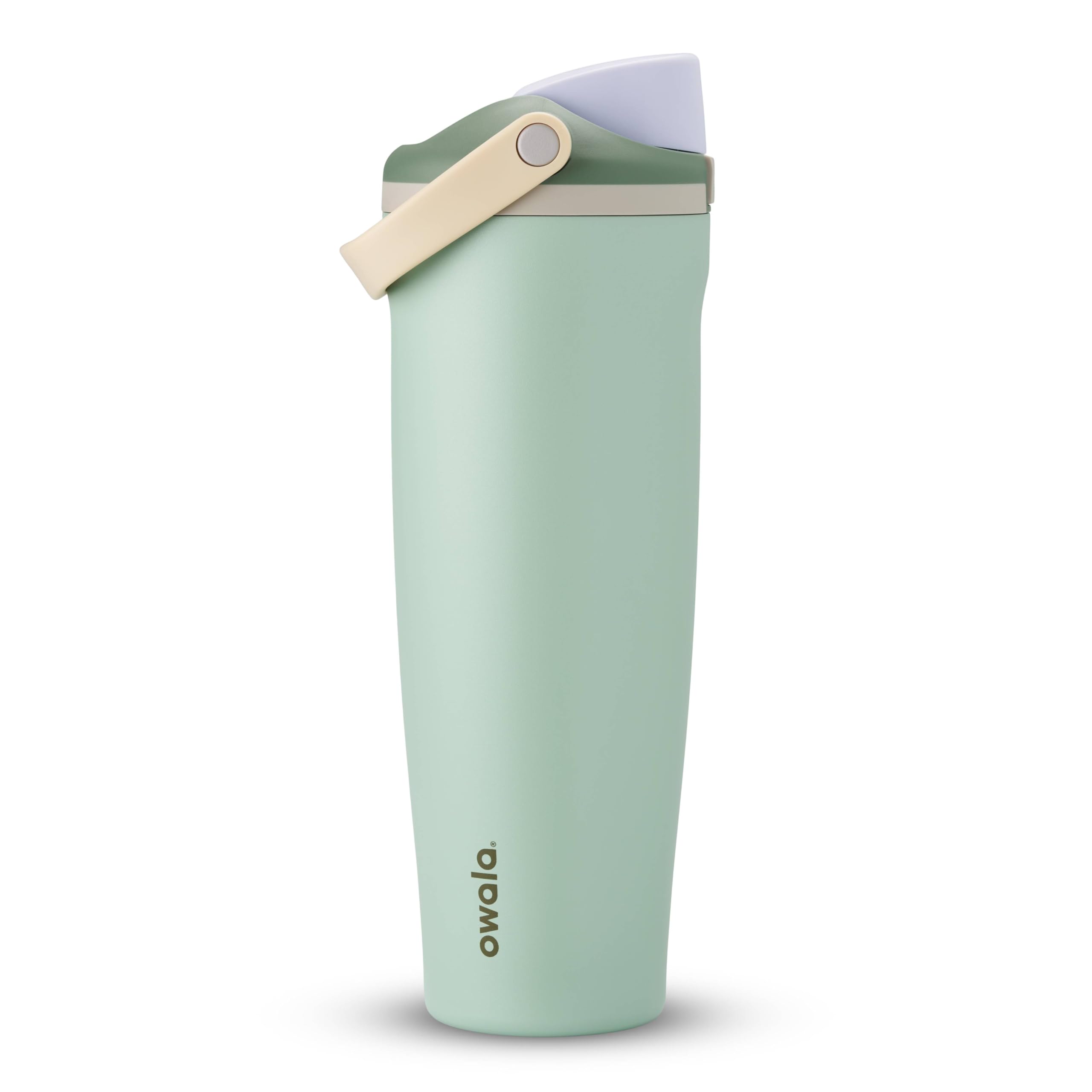 Owala FreeSip Sway Insulated Stainless Steel Water Bottle with Two-Way Spout, Built-In Straw and Bucket Handle, Made for Travel, School, and Sports, 40oz, BPA Free, Leak Proof, Black Cherry
