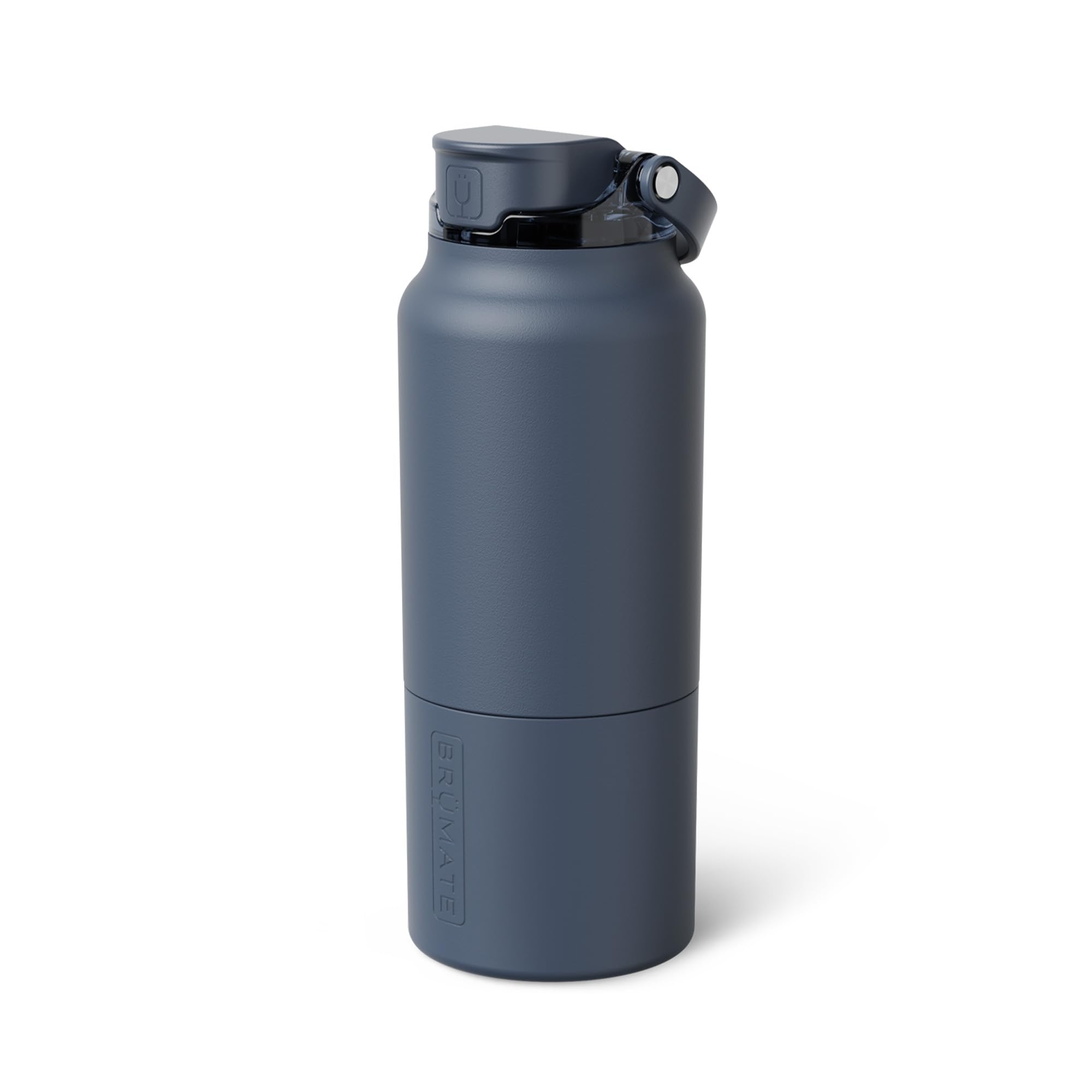 BrüMate Rise 35oz Water Bottle With 100% Leakproof Covered Silicone Straw | Insulated Stainless Steel Water Bottle With Removable Straw | Fast Flow | Soft Sip Silicone Spout | BPA-Free (Dark Aura)