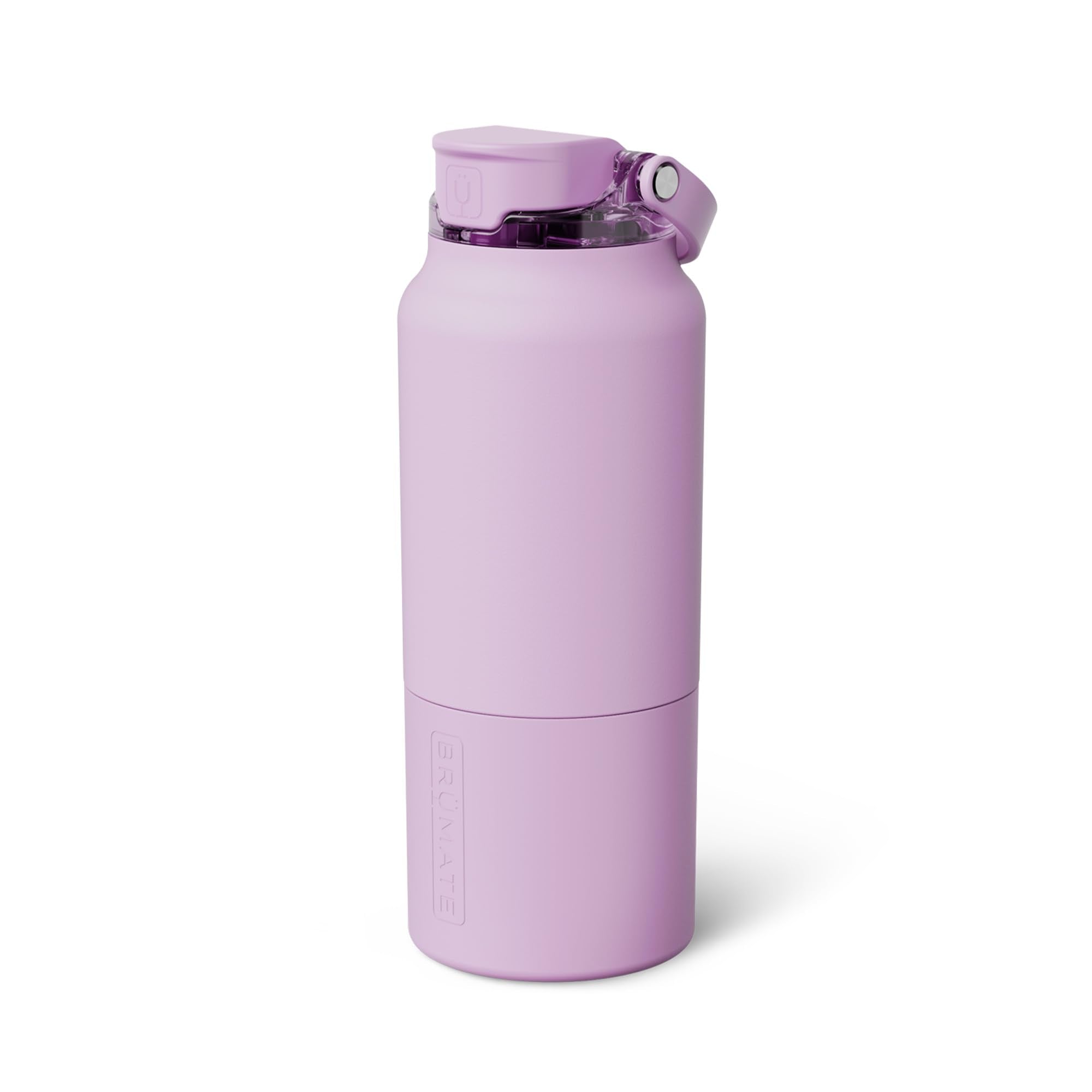 BrüMate Rise 35oz Water Bottle With 100% Leakproof Covered Silicone Straw | Insulated Stainless Steel Water Bottle With Removable Straw | Fast Flow | Soft Sip Silicone Spout | BPA-Free (Dark Aura)