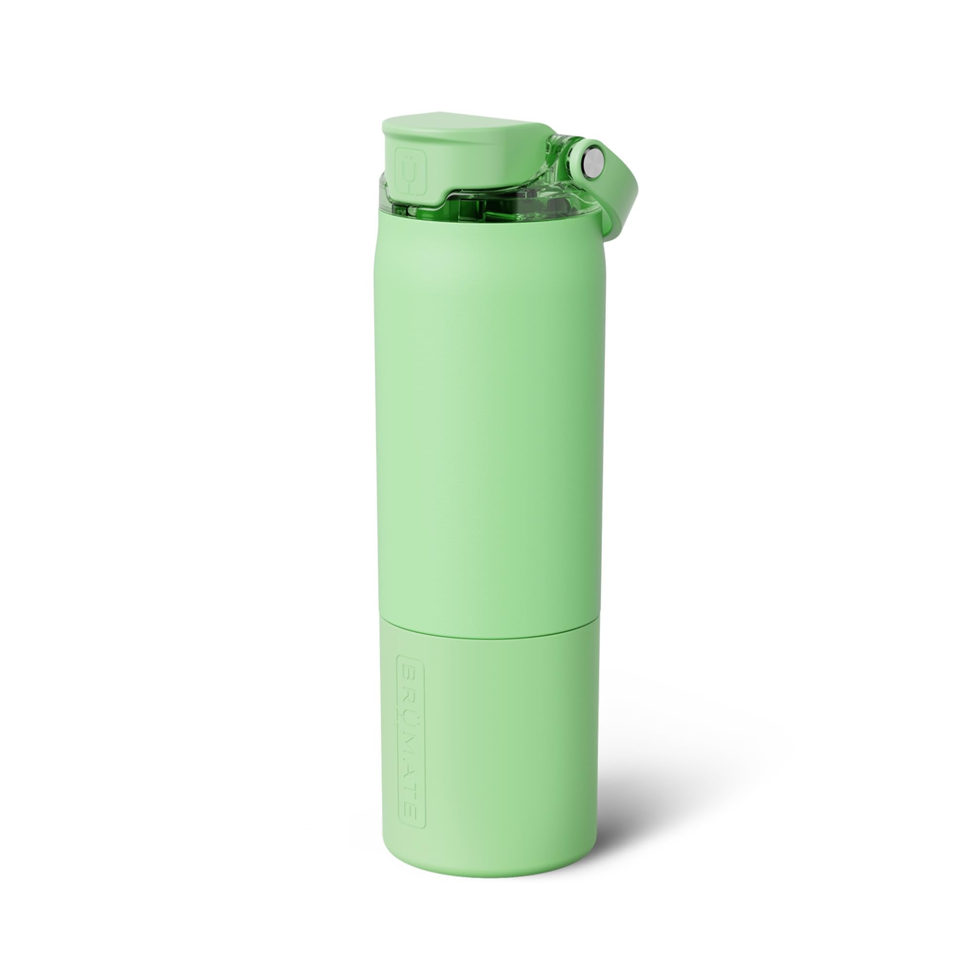 BrüMate Rise 35oz Water Bottle With 100% Leakproof Covered Silicone Straw | Insulated Stainless Steel Water Bottle With Removable Straw | Fast Flow | Soft Sip Silicone Spout | BPA-Free (Dark Aura)