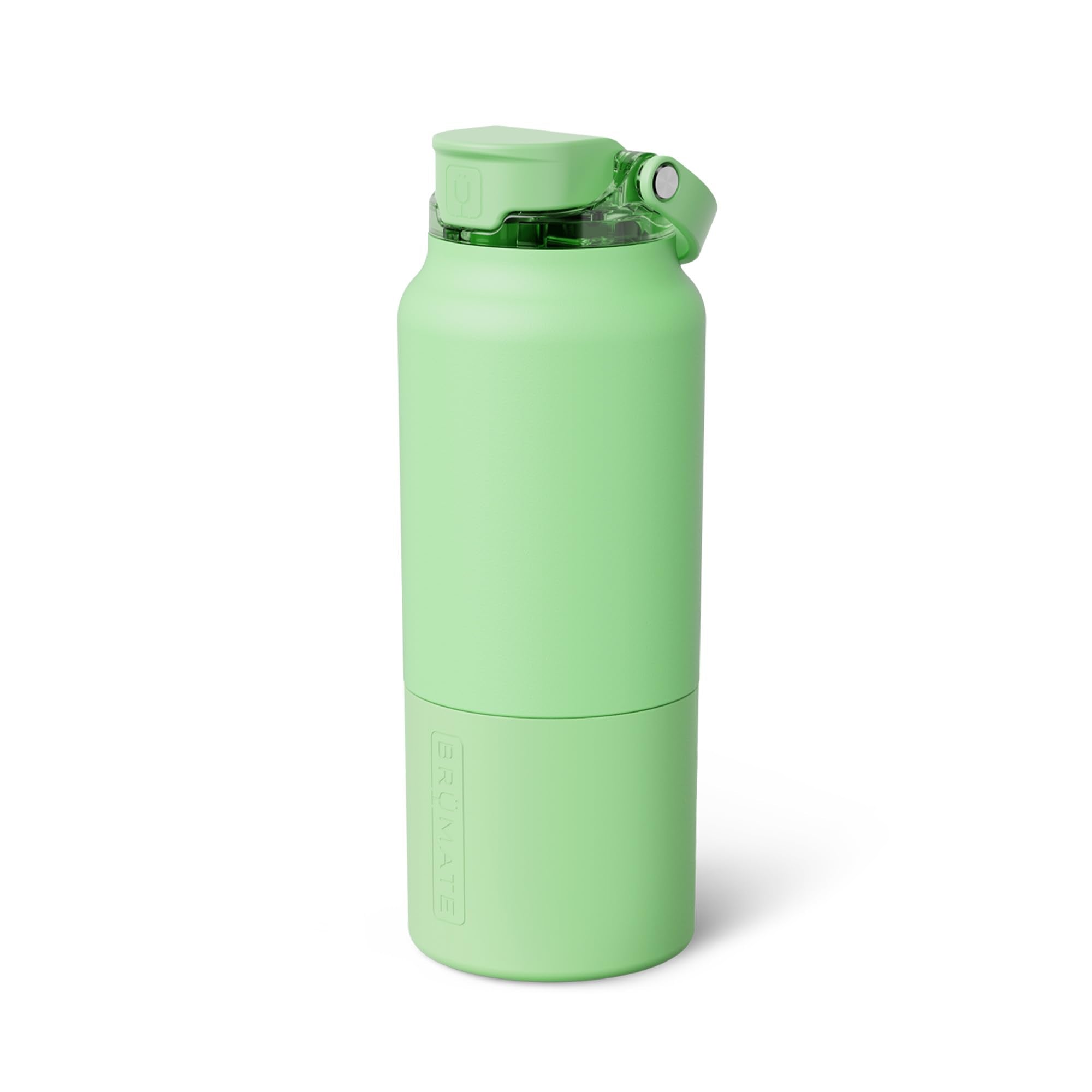 BrüMate Rise 35oz Water Bottle With 100% Leakproof Covered Silicone Straw | Insulated Stainless Steel Water Bottle With Removable Straw | Fast Flow | Soft Sip Silicone Spout | BPA-Free (Dark Aura)