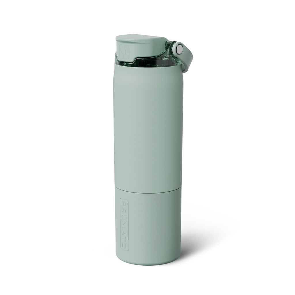 BrüMate Rise 35oz Water Bottle With 100% Leakproof Covered Silicone Straw | Insulated Stainless Steel Water Bottle With Removable Straw | Fast Flow | Soft Sip Silicone Spout | BPA-Free (Dark Aura)