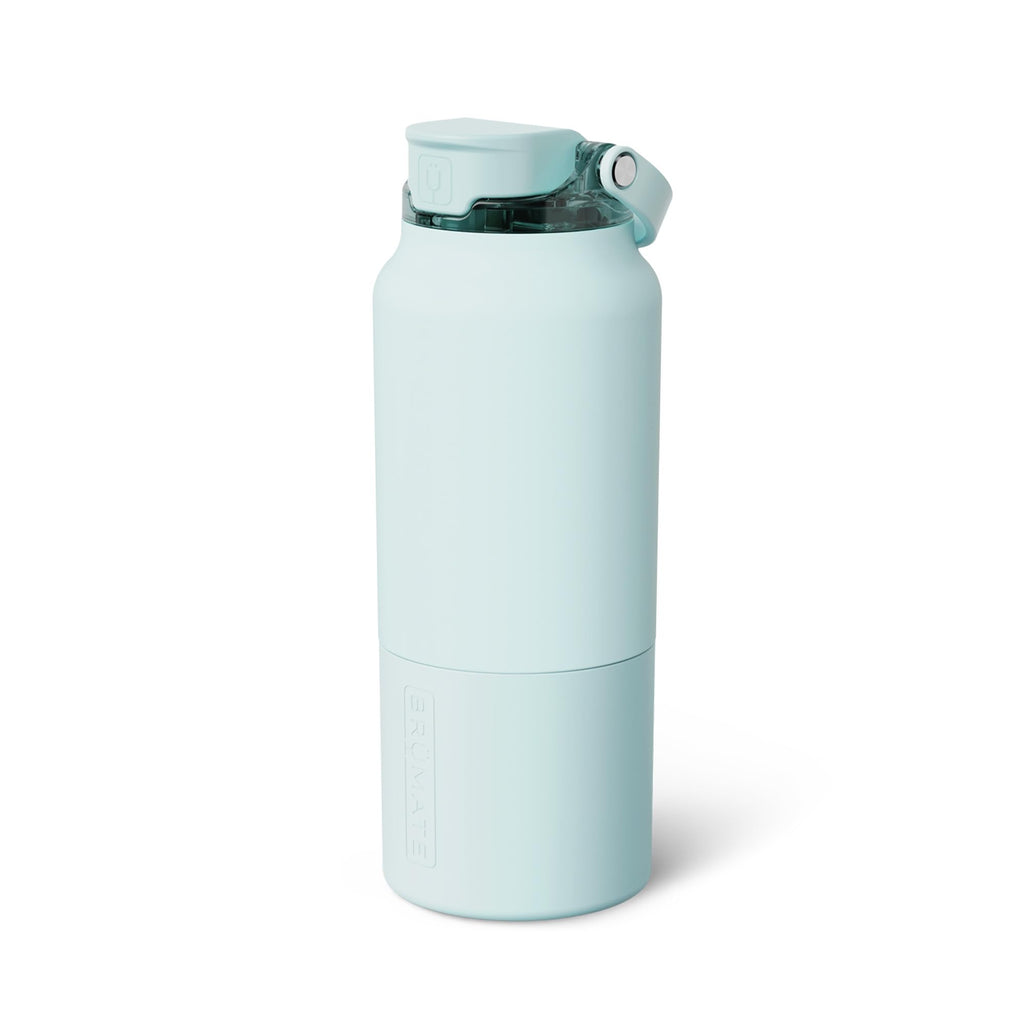 BrüMate Rise 35oz Water Bottle With 100% Leakproof Covered Silicone Straw | Insulated Stainless Steel Water Bottle With Removable Straw | Fast Flow | Soft Sip Silicone Spout | BPA-Free (Dark Aura)