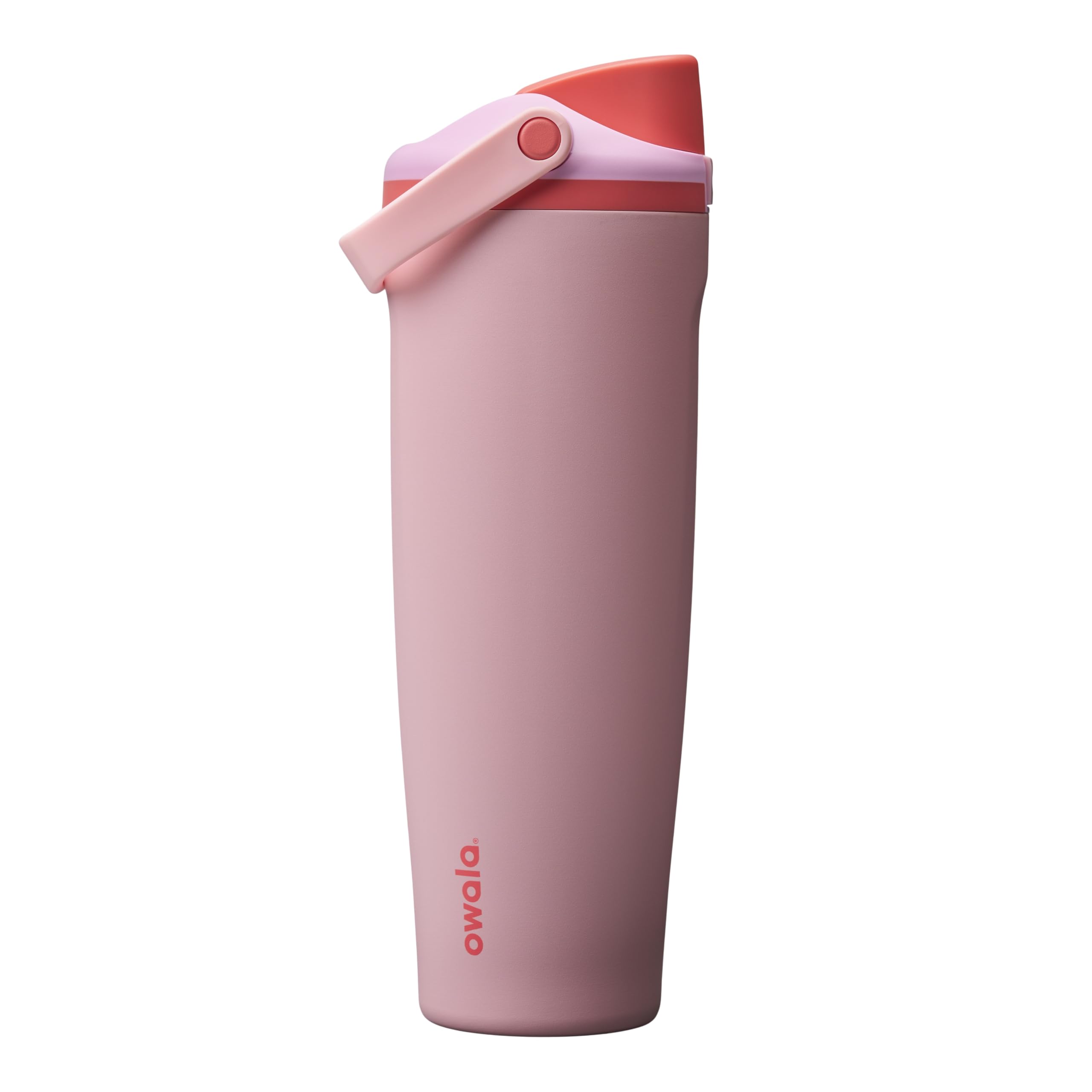 Owala FreeSip Sway Insulated Stainless Steel Water Bottle with Two-Way Spout, Built-In Straw and Bucket Handle, Made for Travel, School, and Sports, 40oz, BPA Free, Leak Proof, Black Cherry