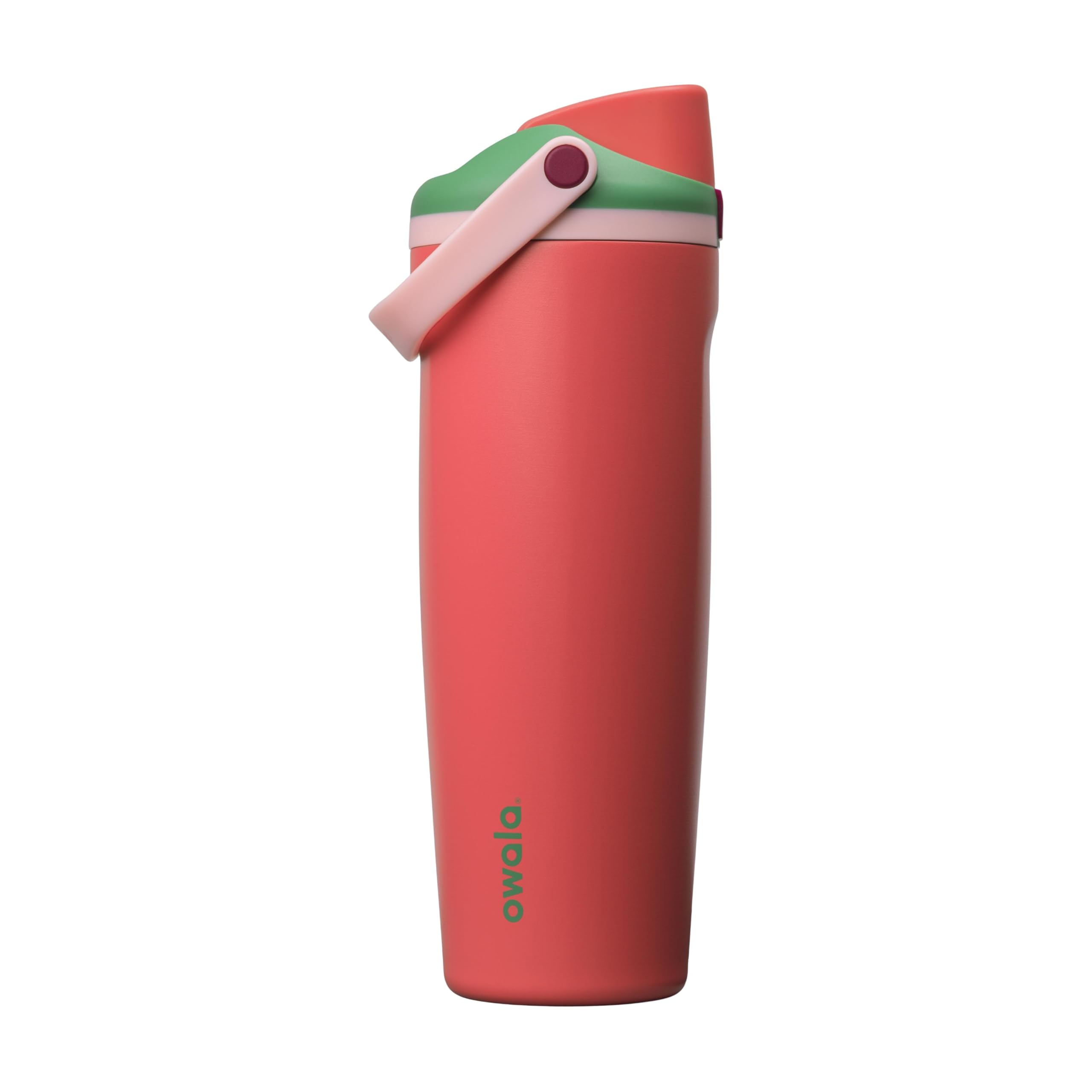 Owala FreeSip Sway Insulated Stainless Steel Water Bottle with Two-Way Spout, Built-In Straw and Bucket Handle, Made for Travel, School, and Sports, 40oz, BPA Free, Leak Proof, Black Cherry