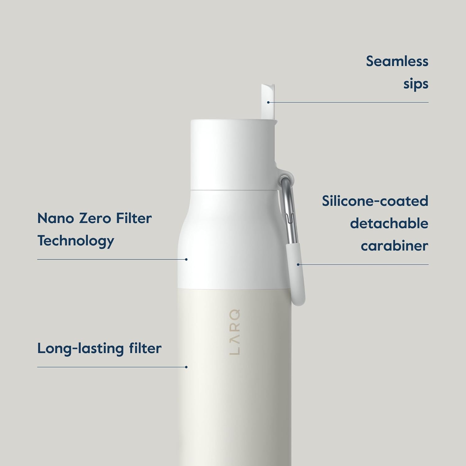 LARQ Holiday Bundle Set Bottle Filtered Insulated Water Bottle 17oz + 25oz | Reusable Bottles, Travel Friendly, BPA Free