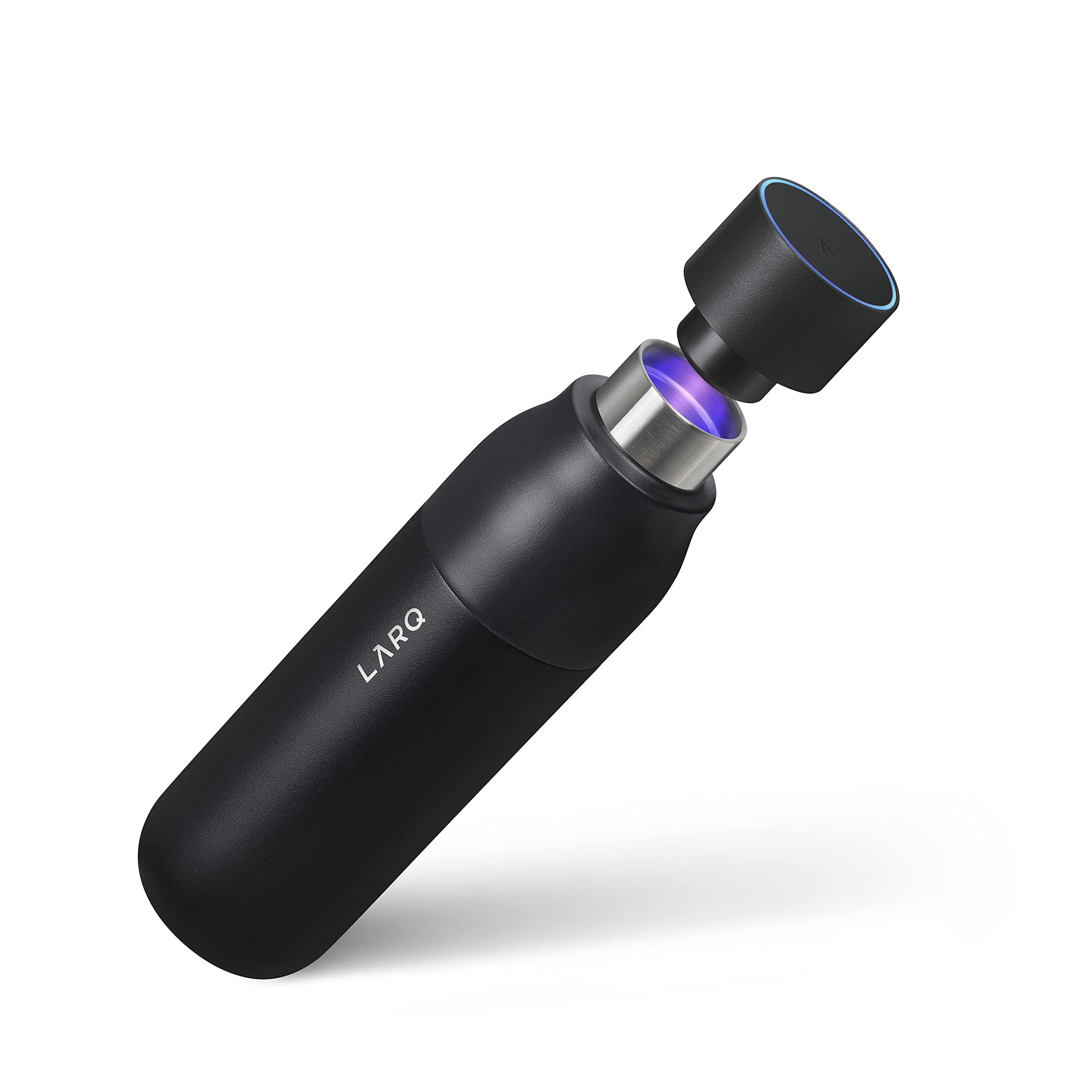 LARQ Bottle PureVis 25 oz - Self-Cleaning and Insulated Stainless Steel Water Bottle with UV Water Purifier and Award-winning Design | Reusable & Travel Friendly, Monaco Blue